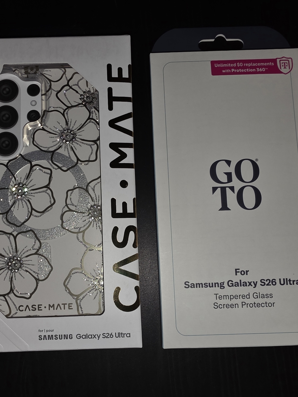 Case-Mate Floral Gems + GoTo Screen Protector For Samsung Galaxy26 Ultra New NIB